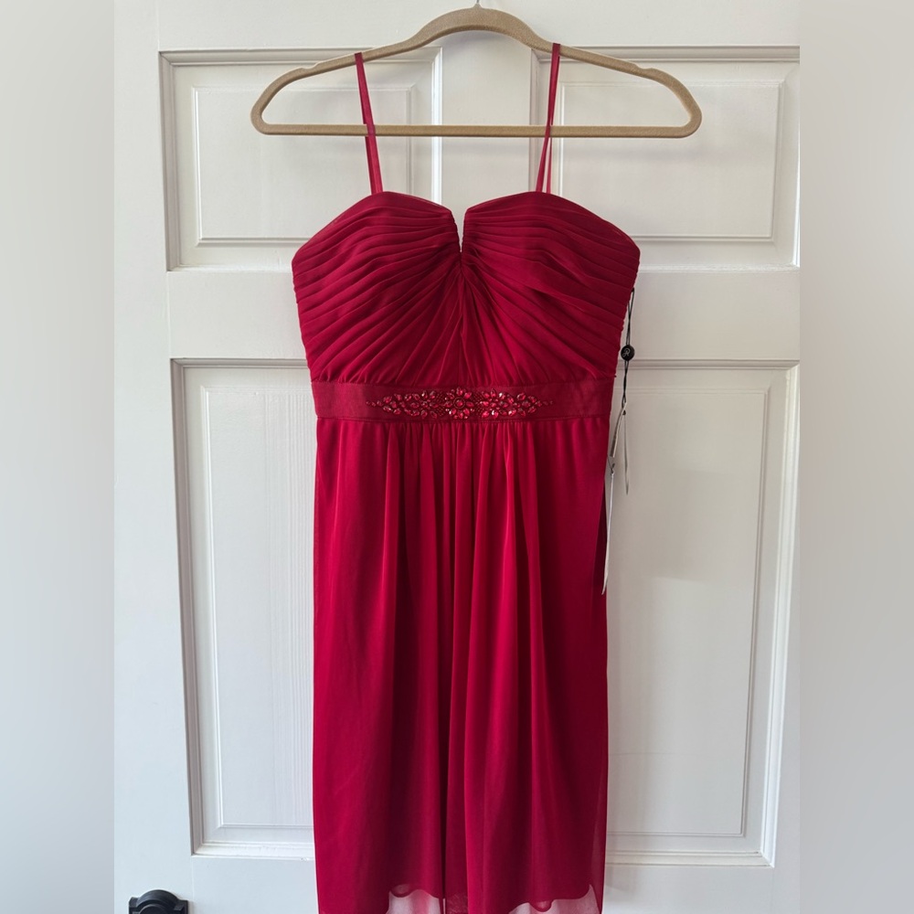 Adrianna Papell Cherry Strapless Dress